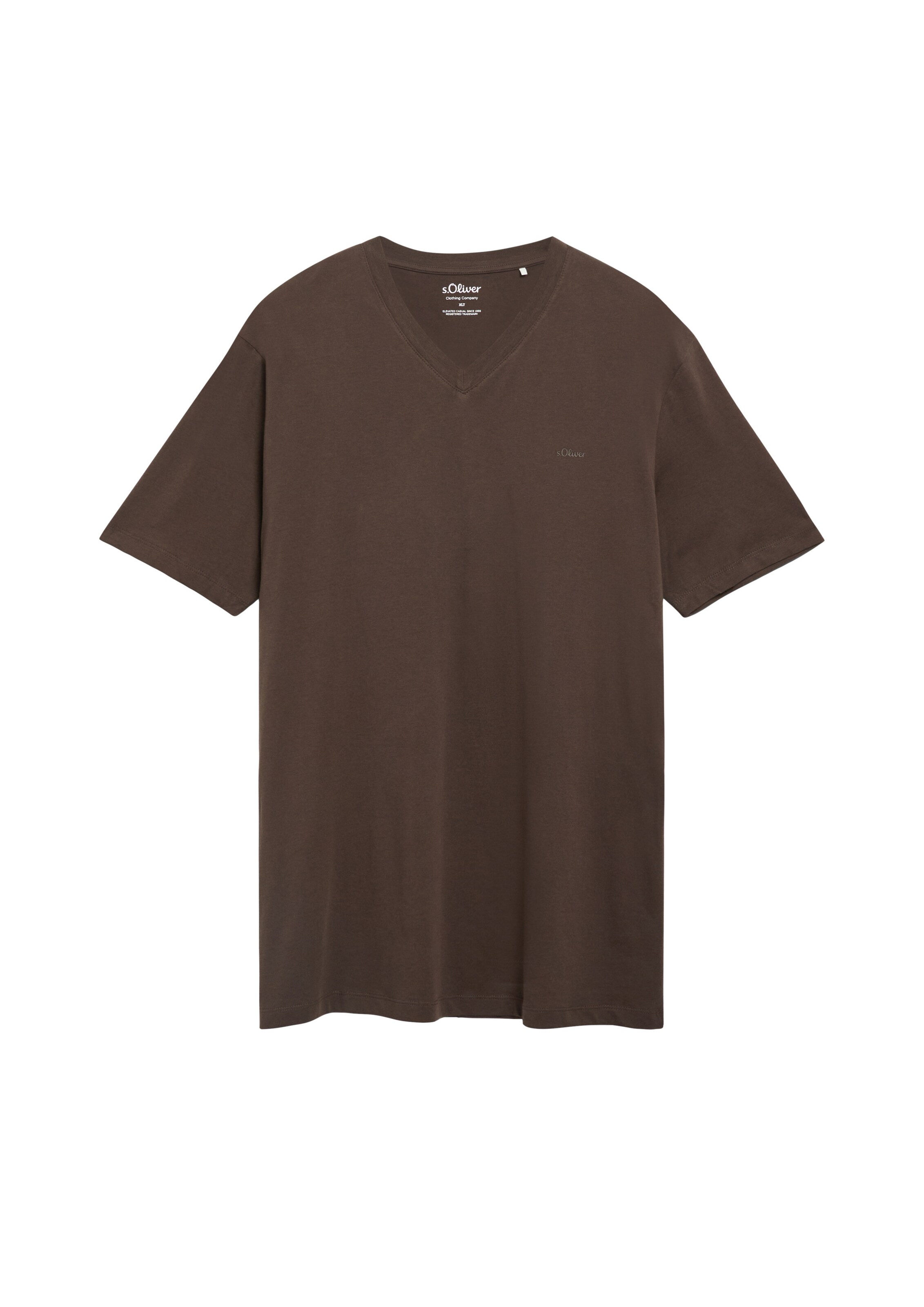s.Oliver Men Big Sizes T-Shirt in Braun: Vorderseite