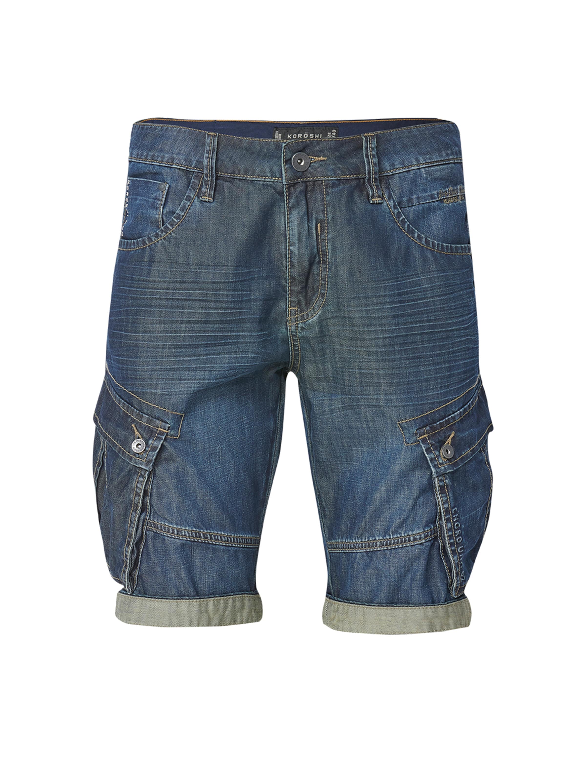 KOROSHI tavaline Klapptaskutega teksapüksid, värv sinine: eest vaates