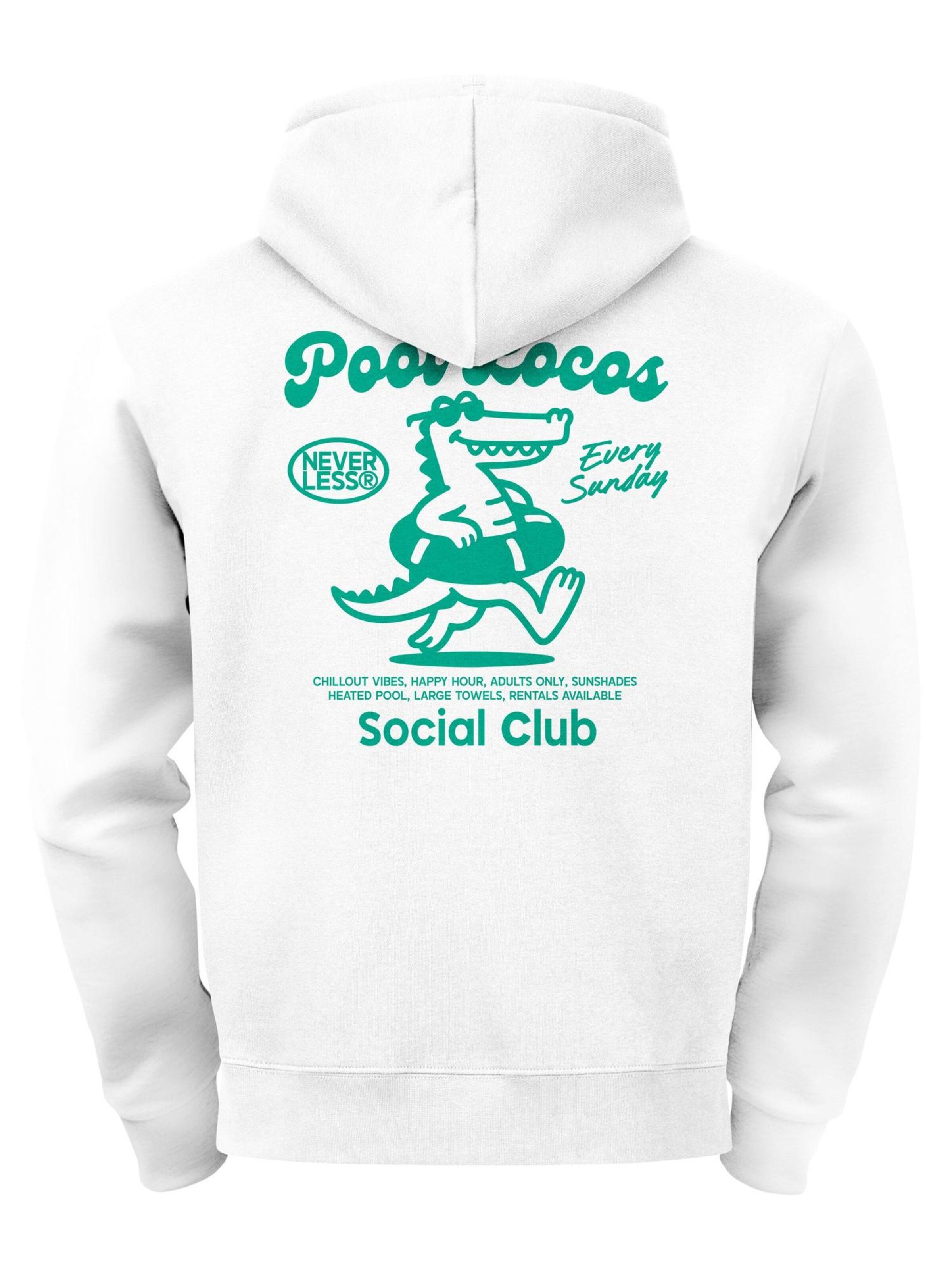 Neverless Sweatshirt 'Pool Locos' in White