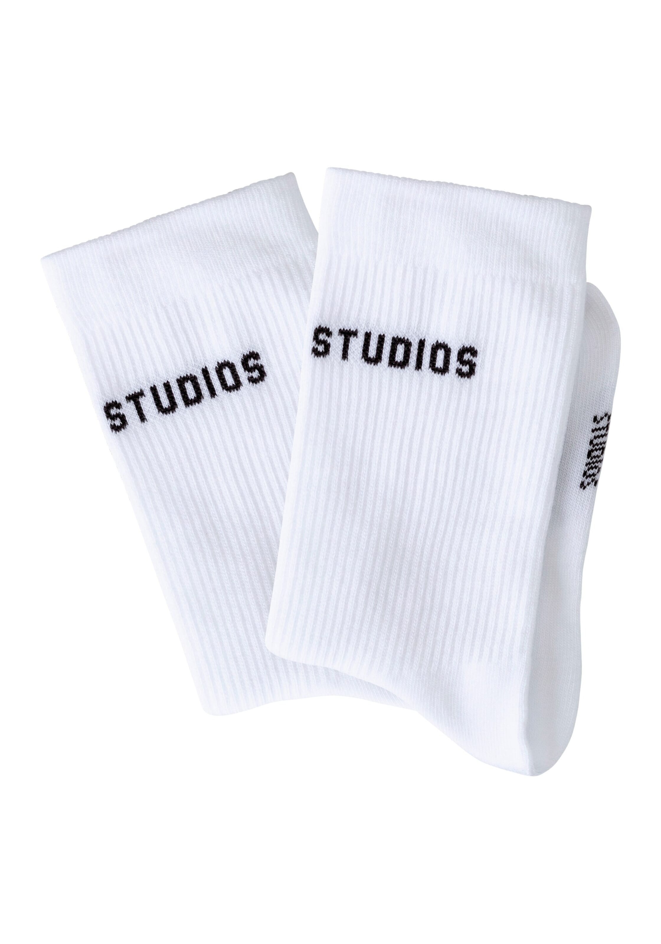 Chaussettes de sport Copenhagen Studios en blanc : devant