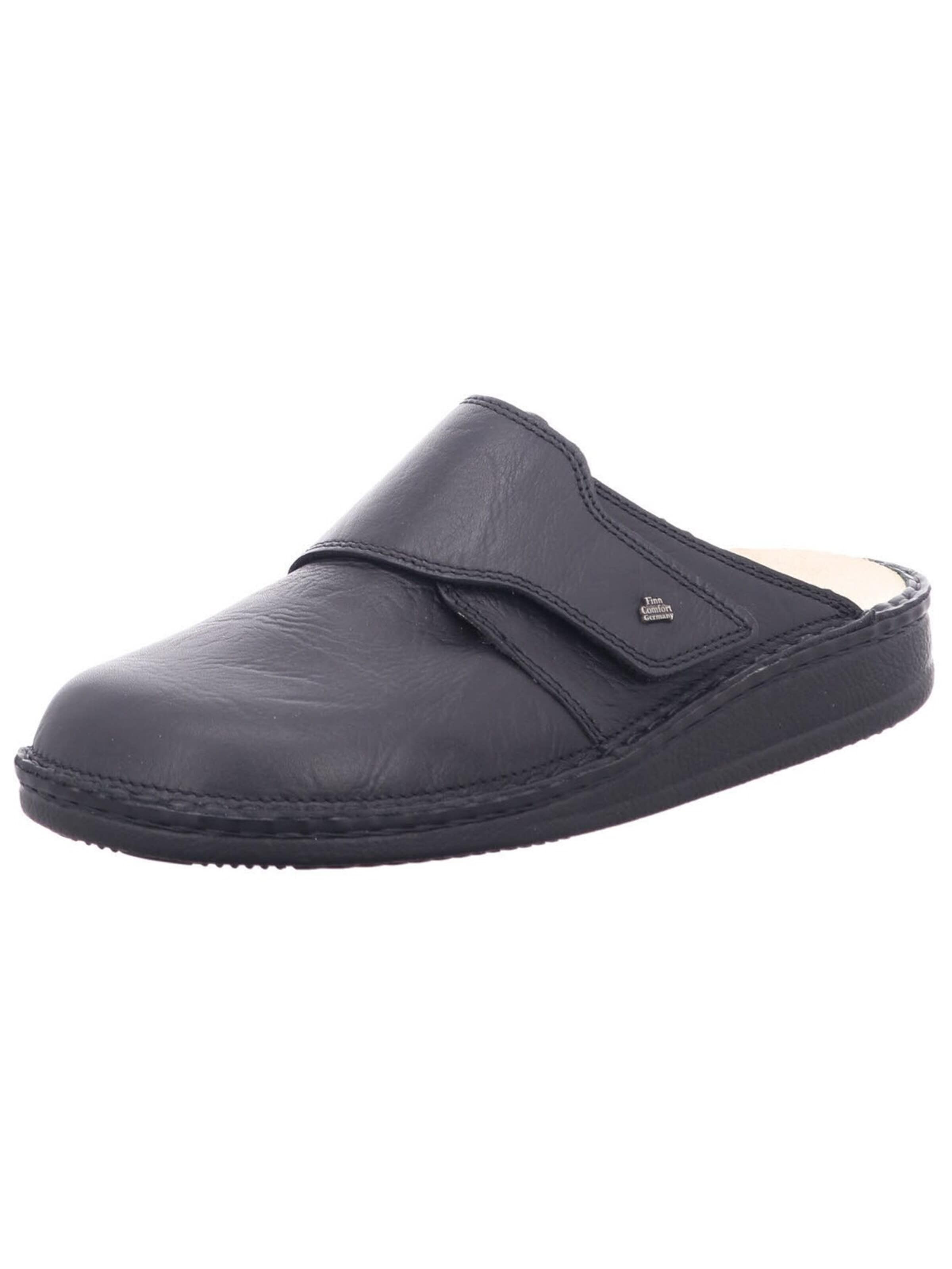 Finn Comfort Mules 'Pantolette Herren 01515 044099 Echtleder in schwarz' in Black: front