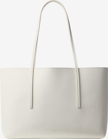Calvin Klein "Чанта тип ""Shopper""" в бяло: отпред