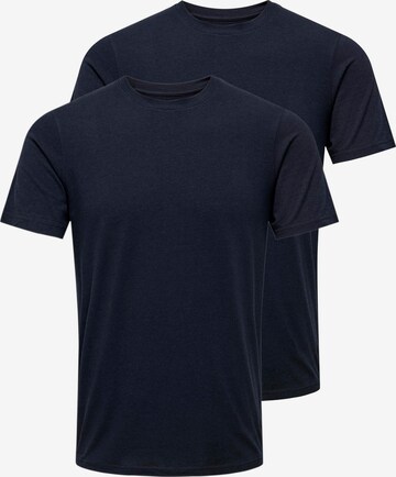 T-Shirt 'THEO' Only & Sons en bleu : devant