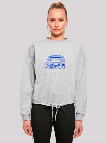 F4NT4STIC Sweatshirt 'Retro Car Japanese Streetstyle' in Grijs: voorkant