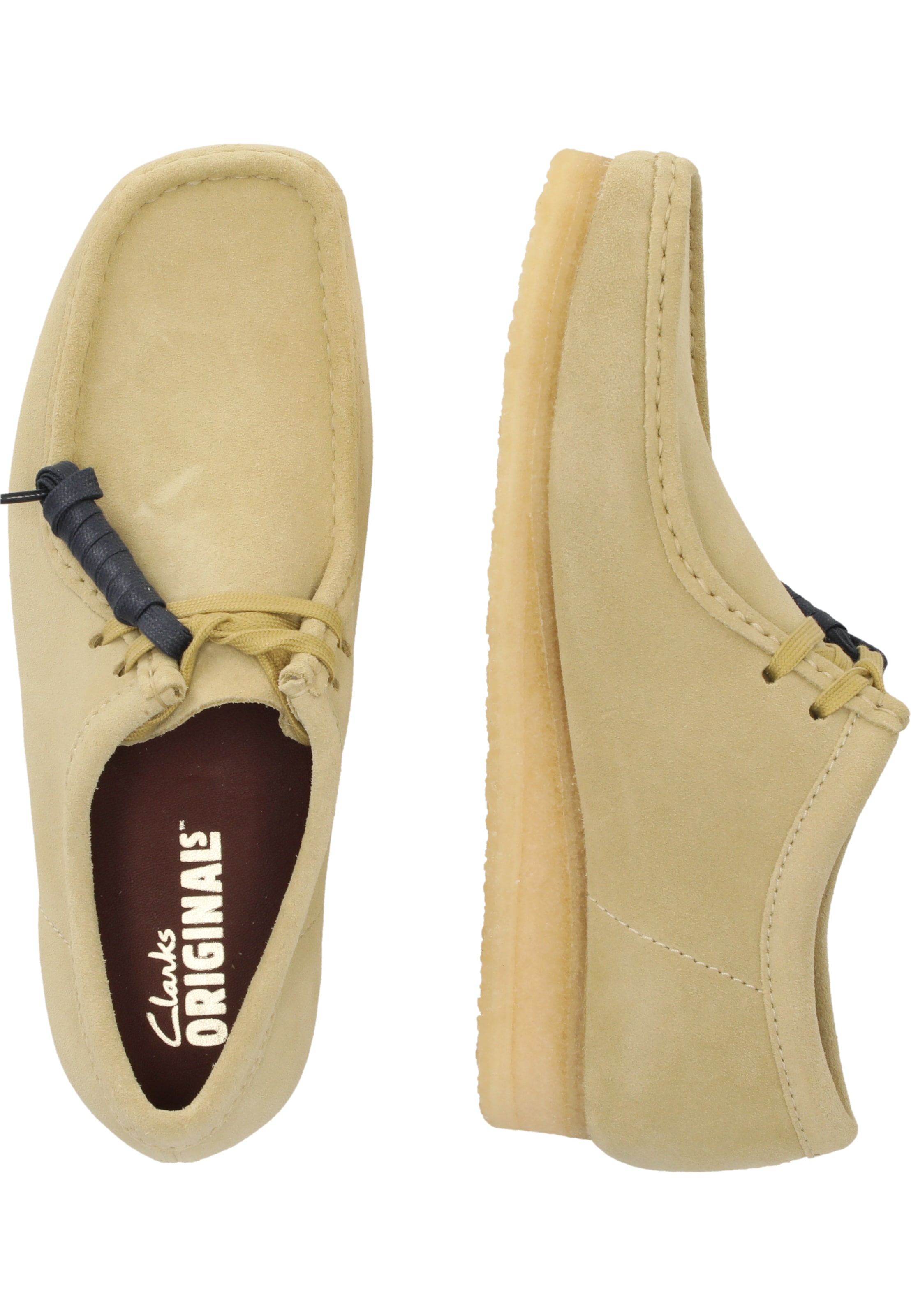 CLARKS Schnürschuhe 'Wallabee Maple' in Beige