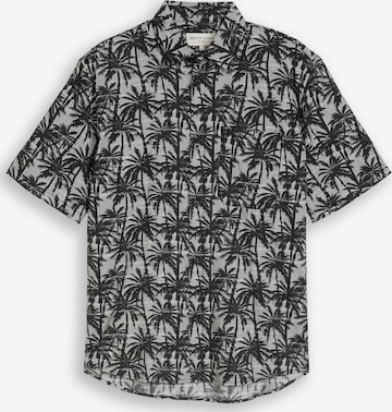 TOM TAILOR DENIM Klasický střih Košile – černá: přední strana