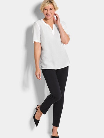 Goldner Bluse in Weiß