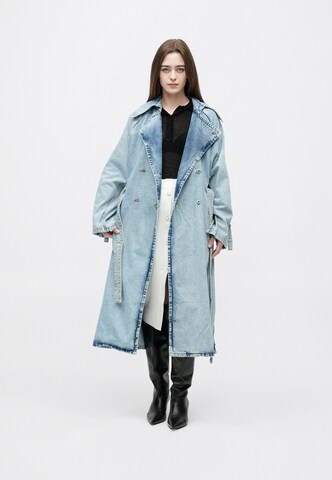 HUGO - Sobretudo meia-estação 'Garena_3_B' em azul: frente