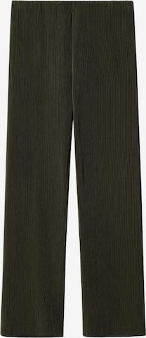 MANGO Zvonové kalhoty Kalhoty 'Plisat' – zelená: přední strana