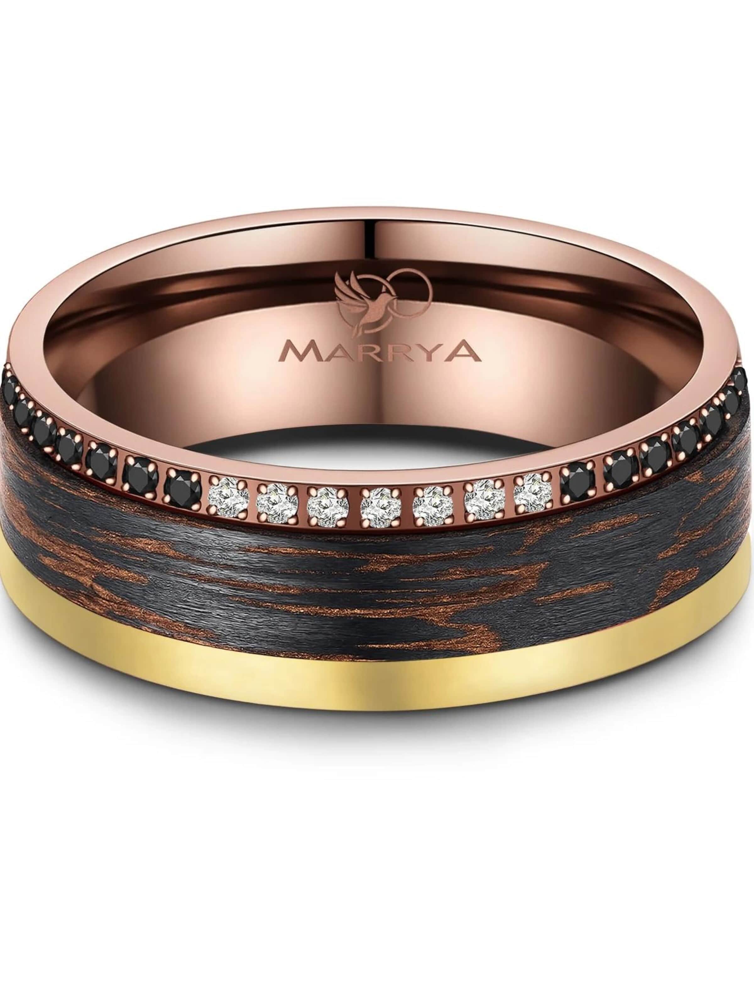 Anello 'MARRYA Ehering CB-07 Carbon-Bronze' di MARRYA in marrone