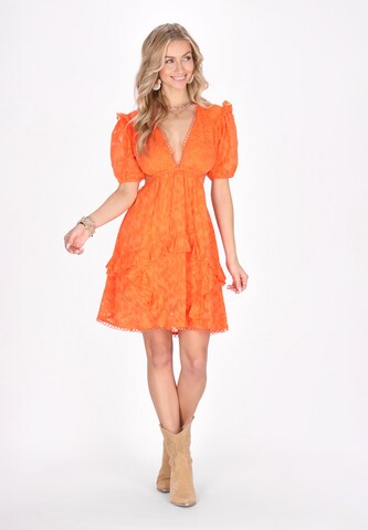 IZIA - Vestido de verano en naranja