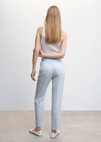 MANGO Regular Pleated Pants 'Boreli' in Blue