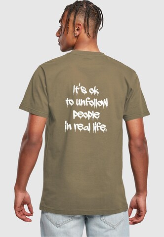 Merchcode Shirt 'Unfollow' in Green