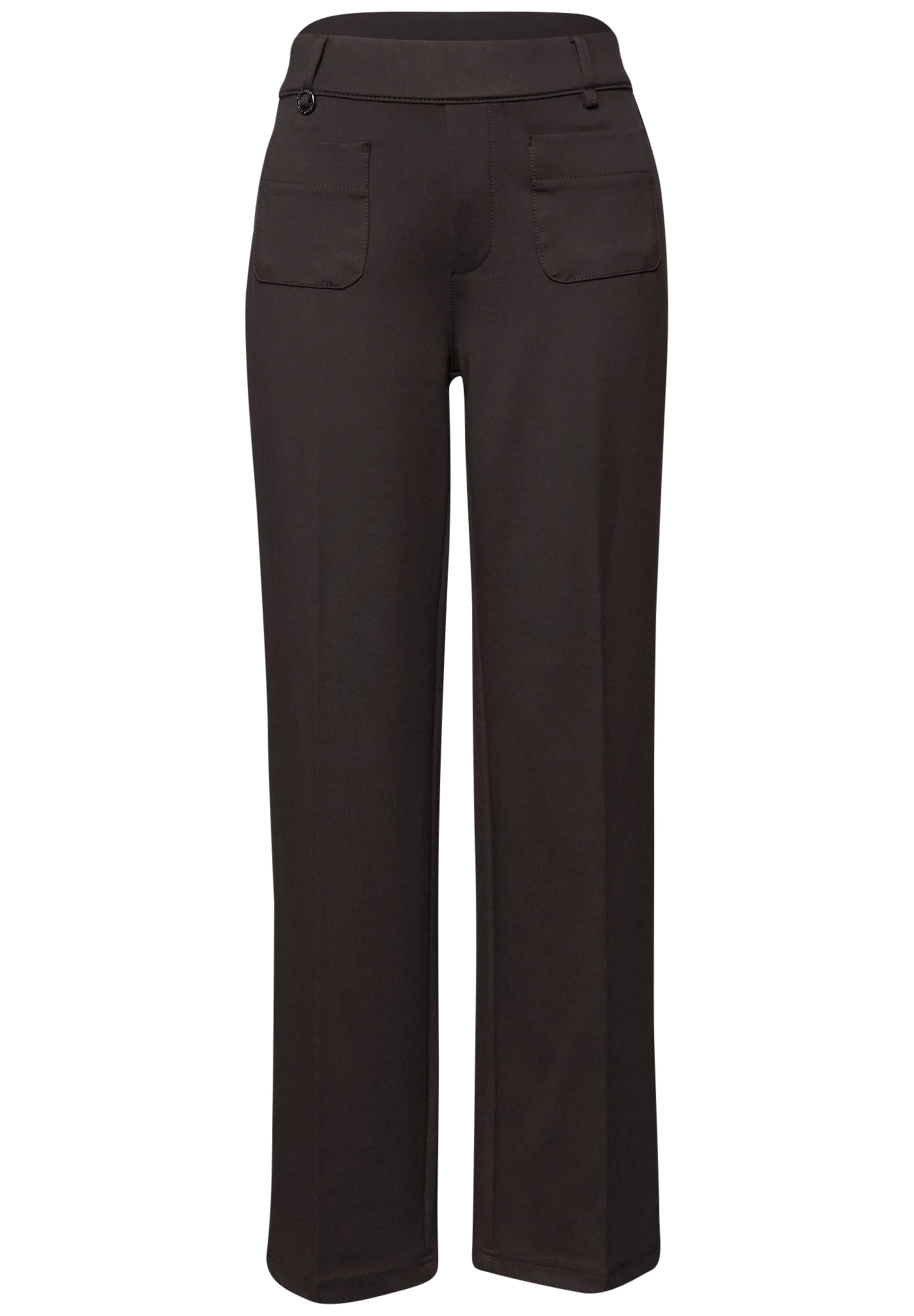 STREET ONE Pleated Pants in Brown: front