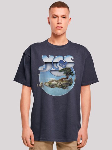 F4NT4STIC Shirt 'YES Chrome Island' in Blauw: voorkant