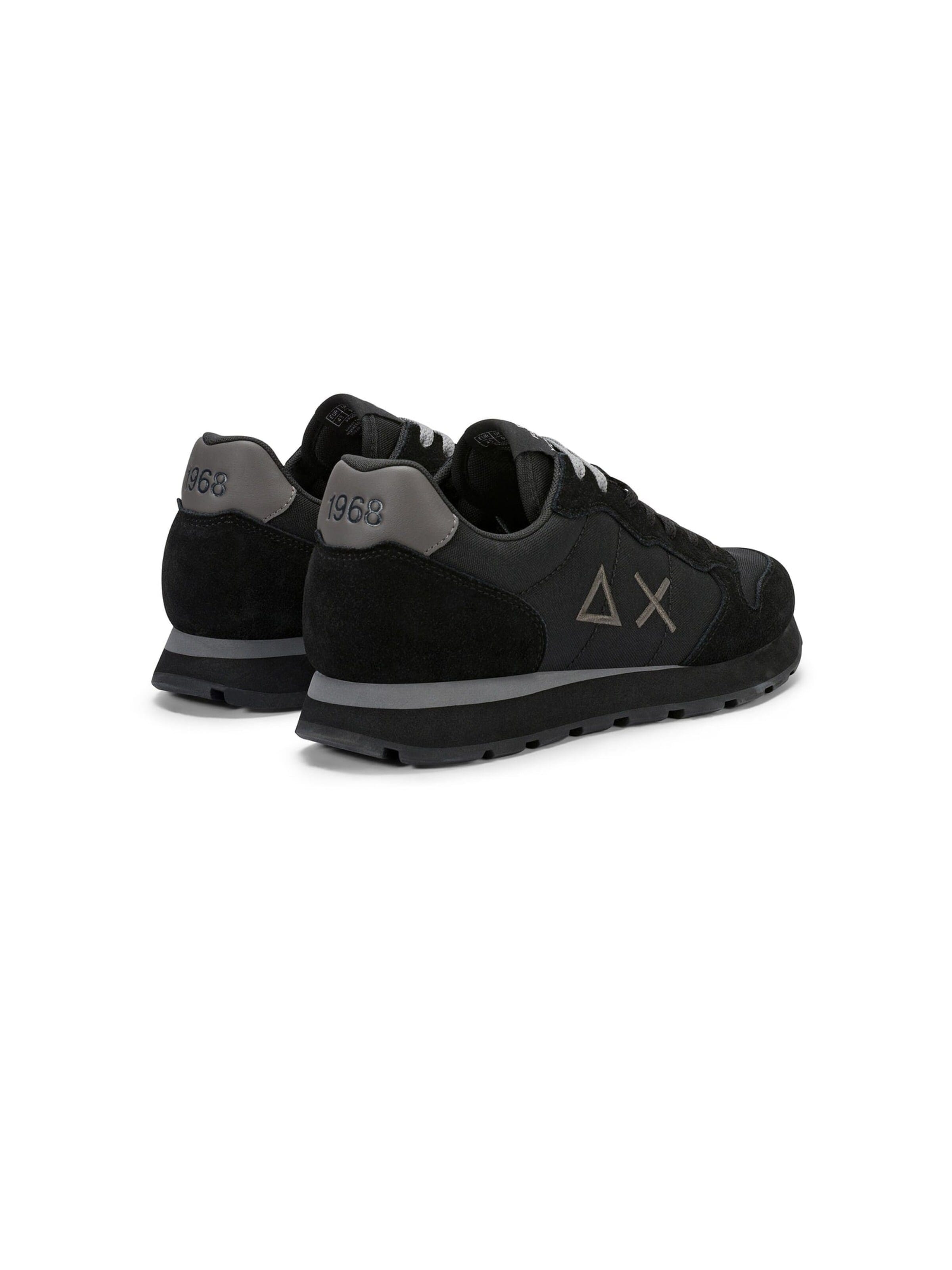 SUN68 Sneakers laag 'Men's Tom Sneakers in Nylon and Suede' in Zwart