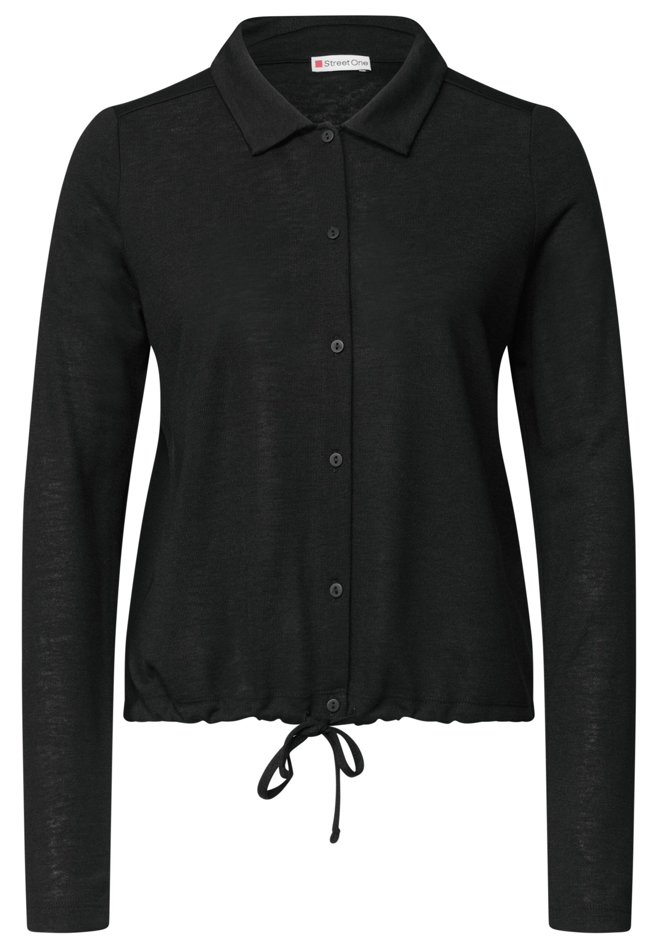 STREET ONE Strickjacke in Schwarz: Vorderseite