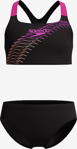 SPEEDO Sportbikini in Schwarz: Vorderseite