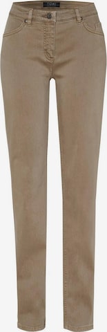 TONI Slimfit Jeans in Beige: voorkant