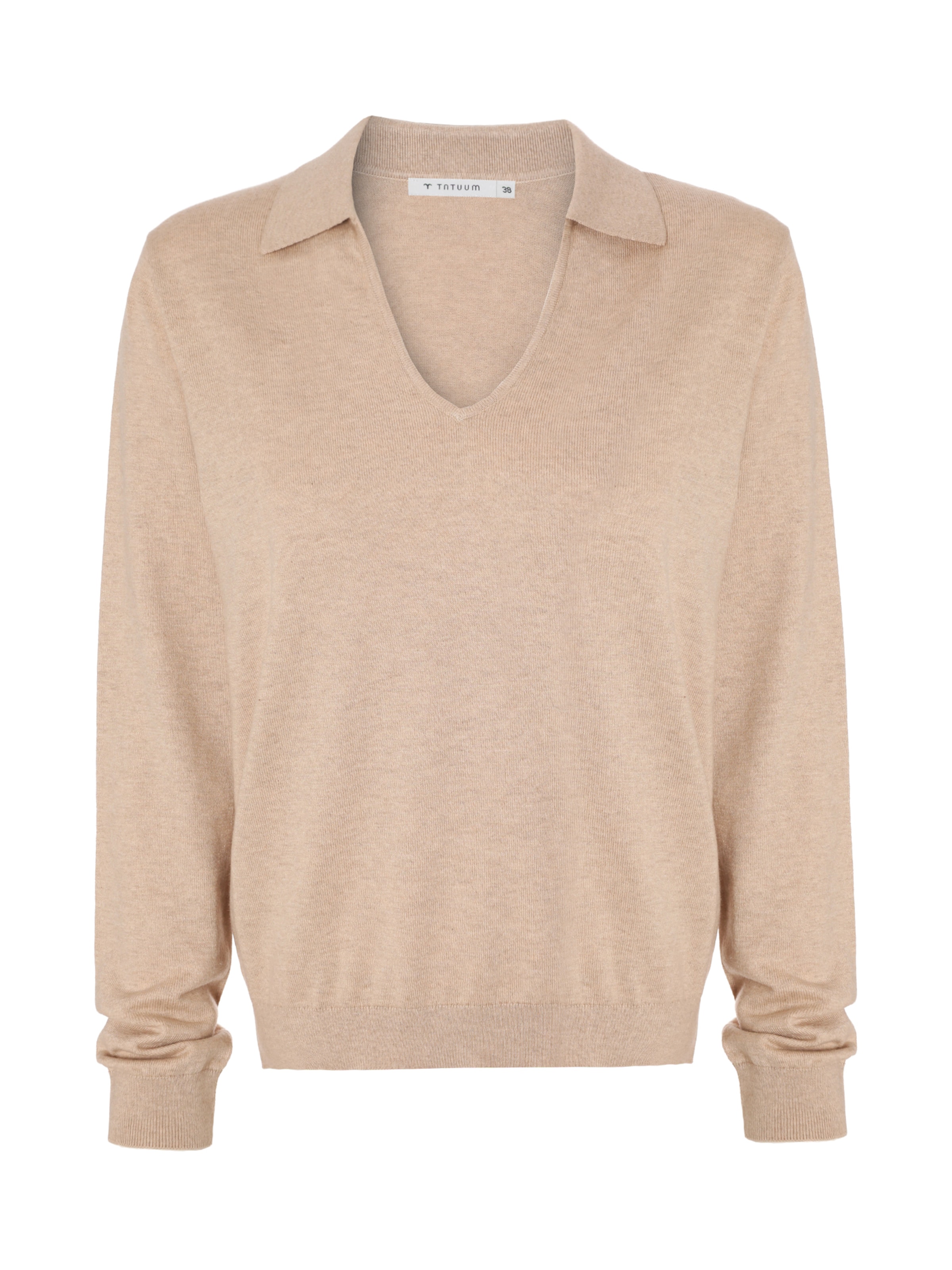 Pulover 'Pala 1' de la TATUUM pe bej: față
