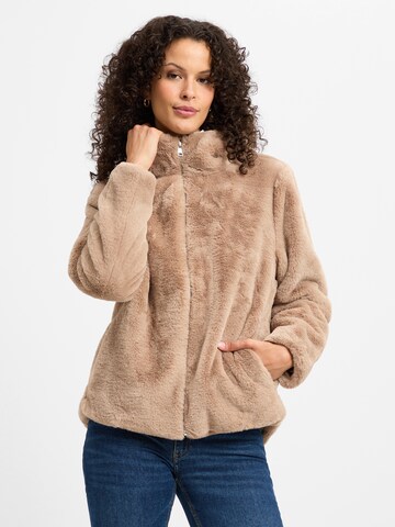 Marie Lund Between-season jacket in Beige: front