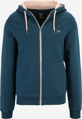 Iriedaily Zip-Up Hoodie in Blue: front