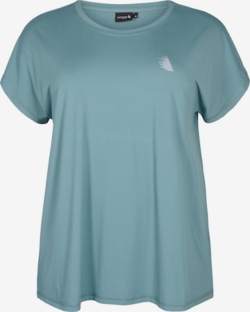 Active by Zizzi Shirt 'ABASIC' in Green: front