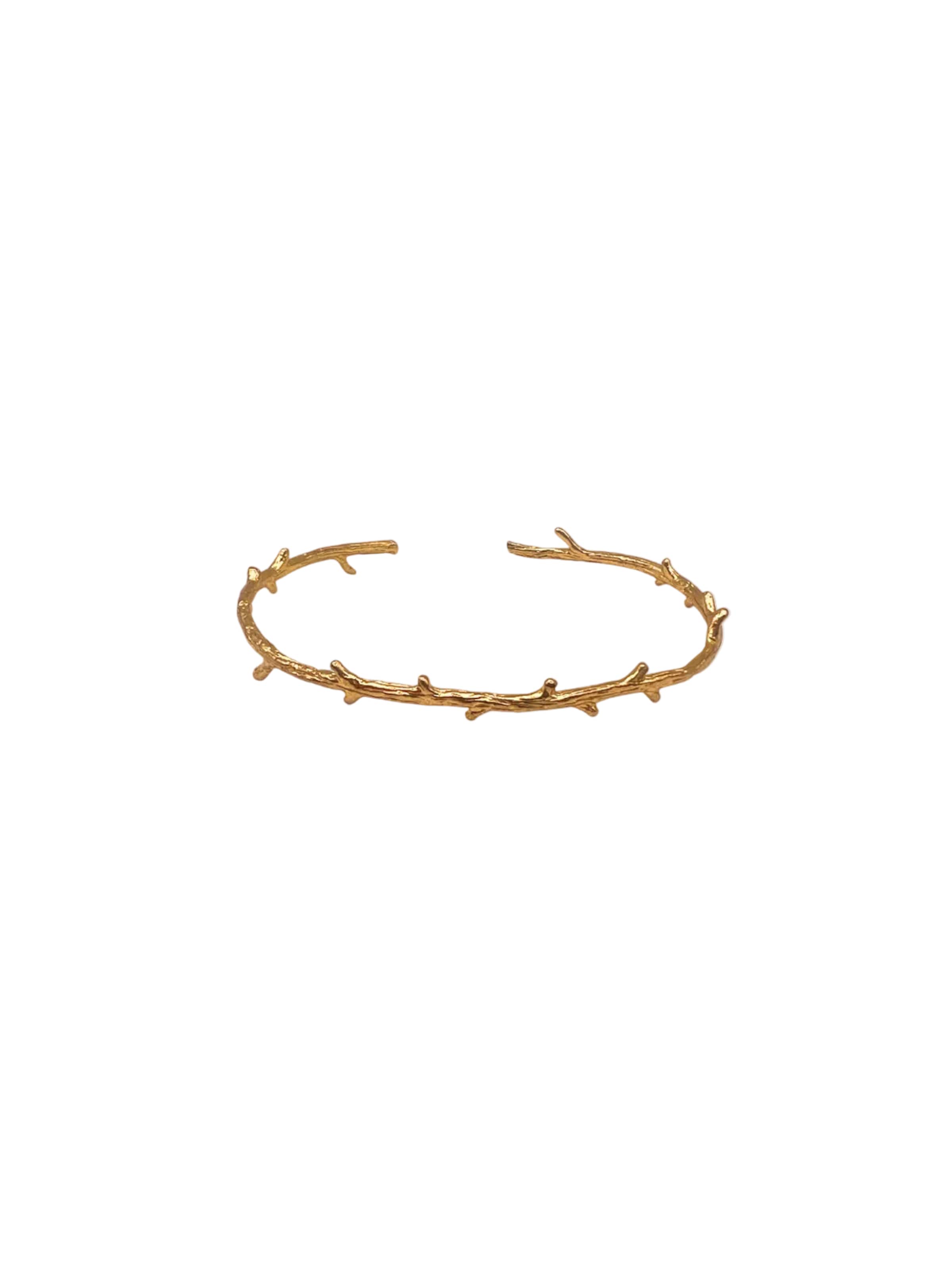 Les Reines Armband 'The Branchlet - Cuff Bracelet 24K Gold Plated' in de kleur Goud, Productweergave