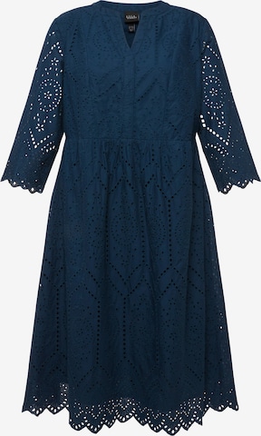Ulla Popken Jurk in Blauw: voorkant