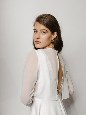 White Cherry Hamburg Blouse 'Bridal' in White