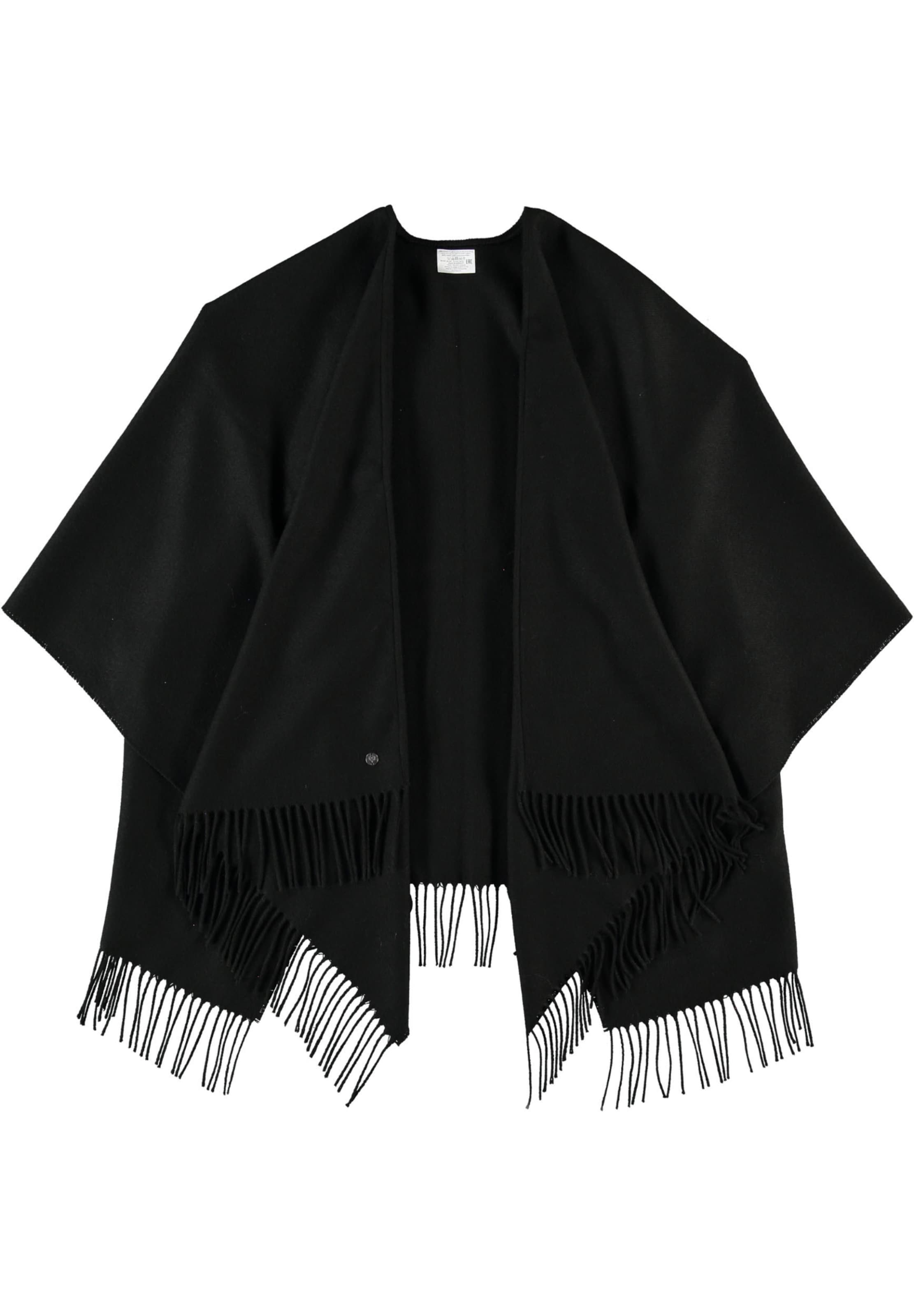 FRAAS Cape 'Ruana' in Schwarz: Vorderseite