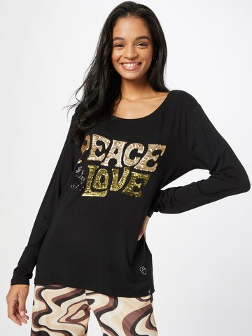 Key Largo Shirt 'WOODSTOCK' in Black: front