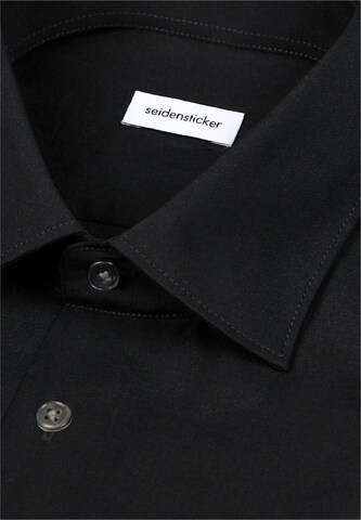 SEIDENSTICKER Regular Fit Hemd in Schwarz