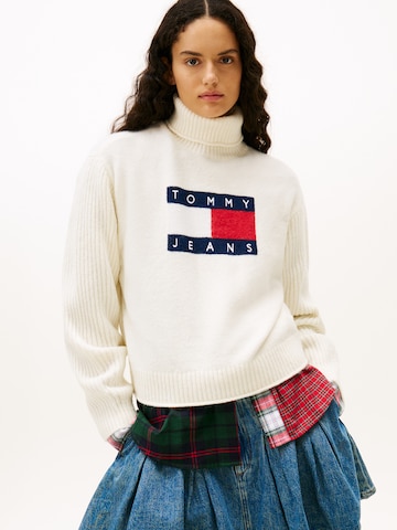 Tommy Jeans Trui in Wit: voorkant