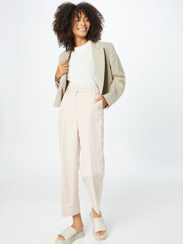 Wide Leg Pantalon à plis Club Monaco en rose