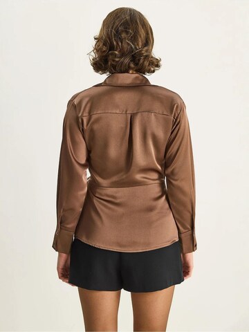 Chemisier Bianco Lucci en marron