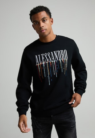 Alessandro Zavetti Sweatshirt 'Artista' in Black
