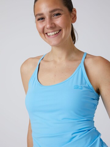 SPORTKIND Sporttop 'Spaghetti Tanktop' in Blauw