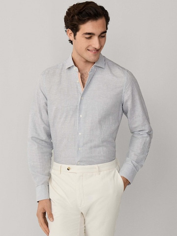 Regular fit Camicia 'Bengal' di Hackett London in verde: frontale