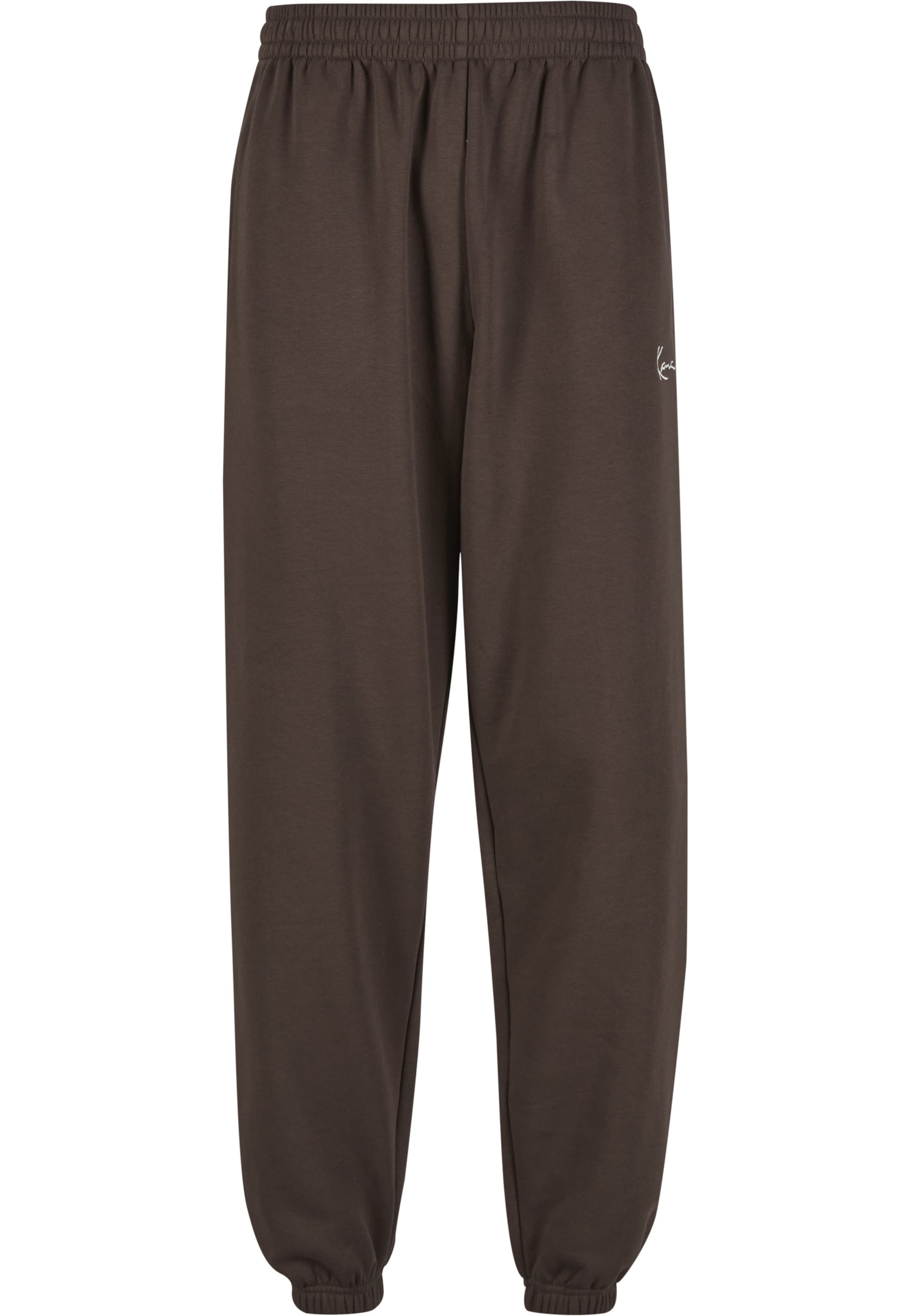 Tapered Pantaloni 'Signature Essential' di Karl Kani in marrone: frontale