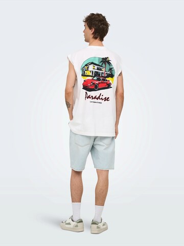 Only & Sons Top 'ONSSPEED' in Weiß