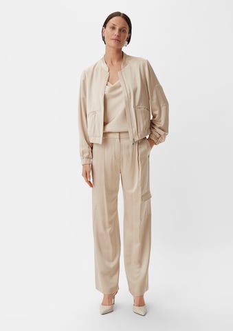 Wide Leg Pantalon cargo COMMA en beige