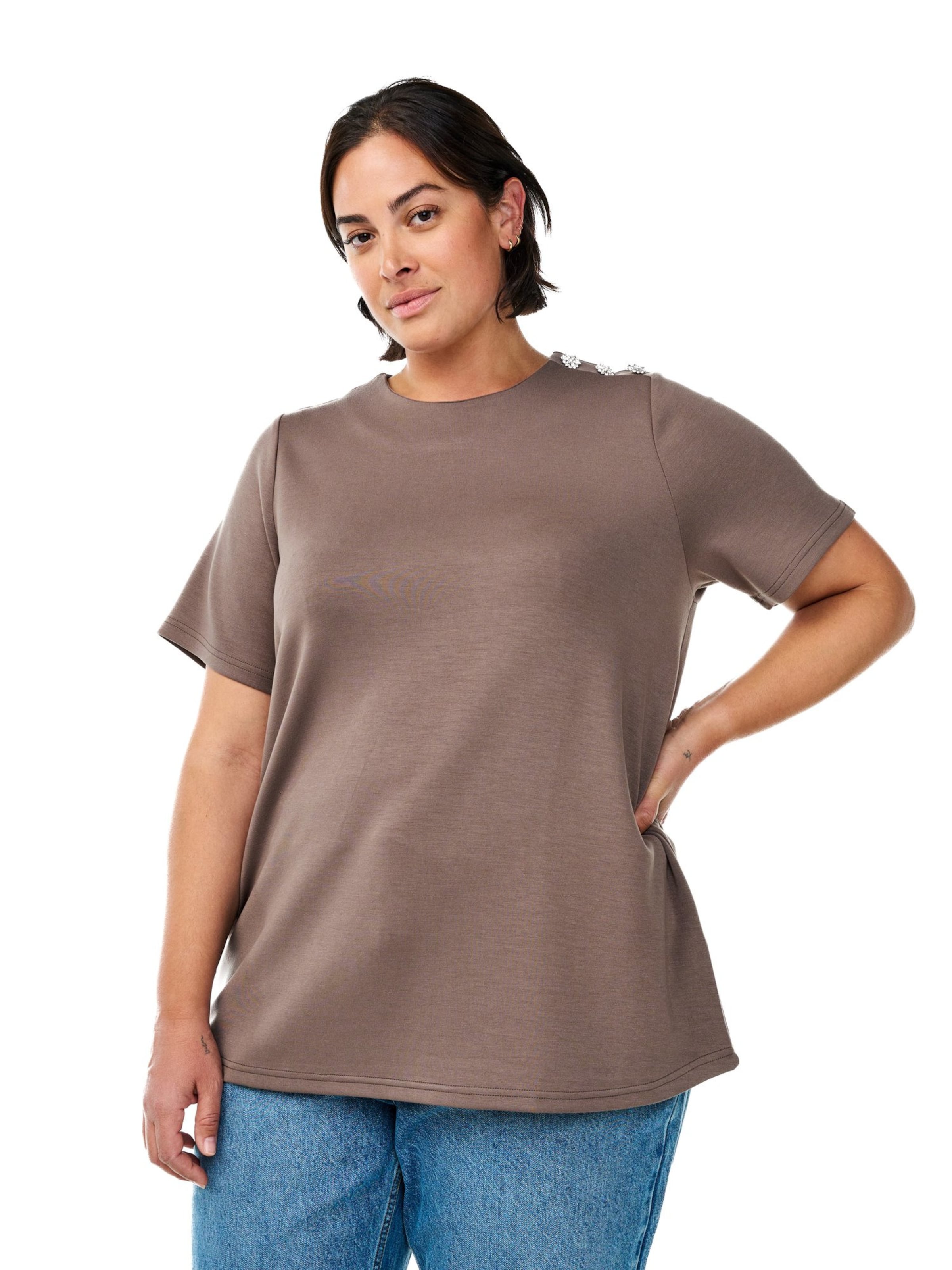 brūns Zizzi Blūze 'Eingrid': no priekšpuses