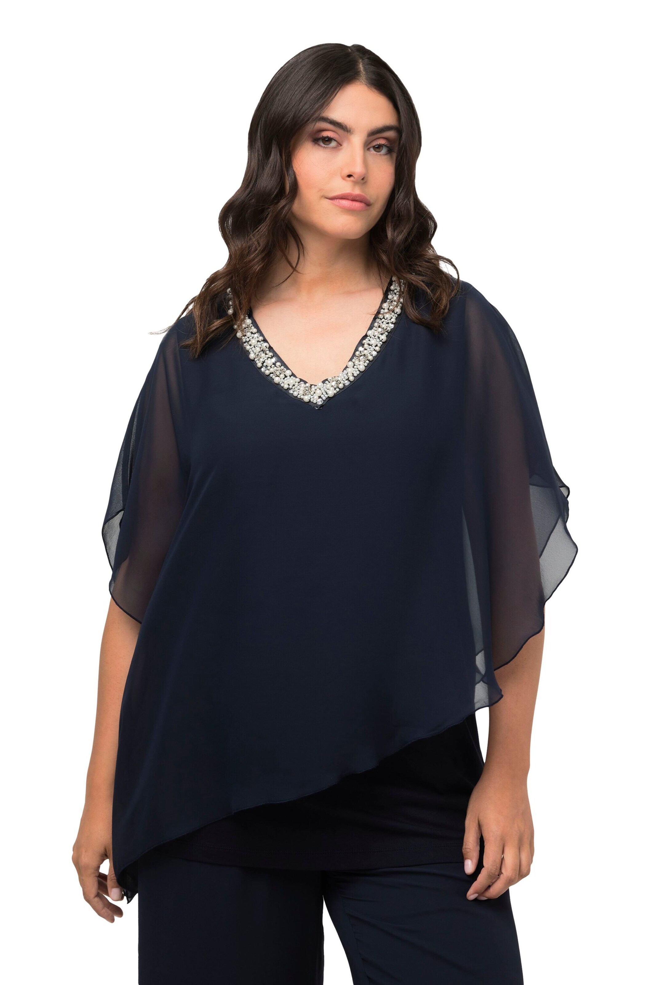 Ulla Popken Bluse in Blau: Vorderseite