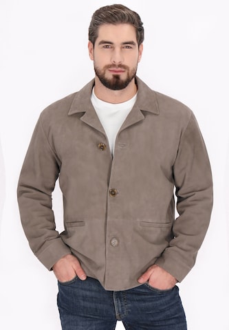DreiMaster Vintage Tussenjas 'Classic Look' in Grijs: voorkant