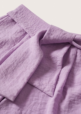 MANGO Voľný strih Plisované nohavice ' tomasa' - fialová