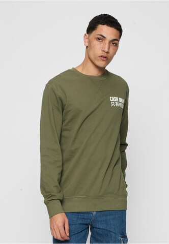 MT Men Sweatshirt 'Cash Only' in Green: front