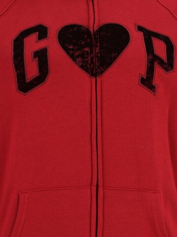 Gap Tall Zip-Up Hoodie 'HERITAGE' in Red