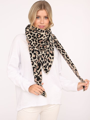 Zwillingsherz Schal in Beige