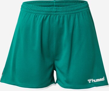 Hummel - Pantalón deportivo en verde: frente